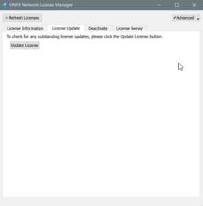 ONYX Network License Manager – Onyx SupportCenter